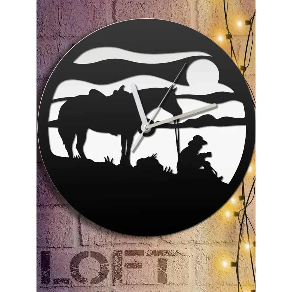 Фото 6 Настенные часы круглые 31 см Бруталити животные - 100 цвет черный