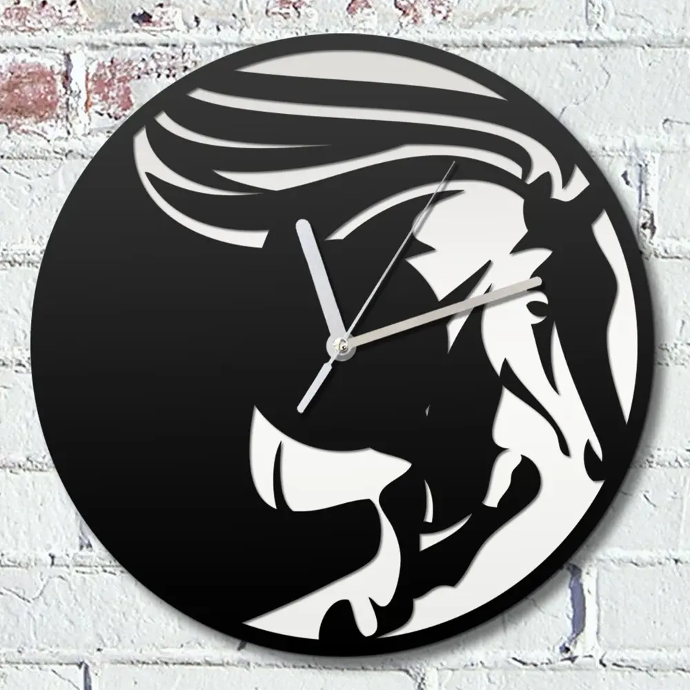 Фото Настенные часы круглые 31 см Бруталити животные - 104 цвет черный