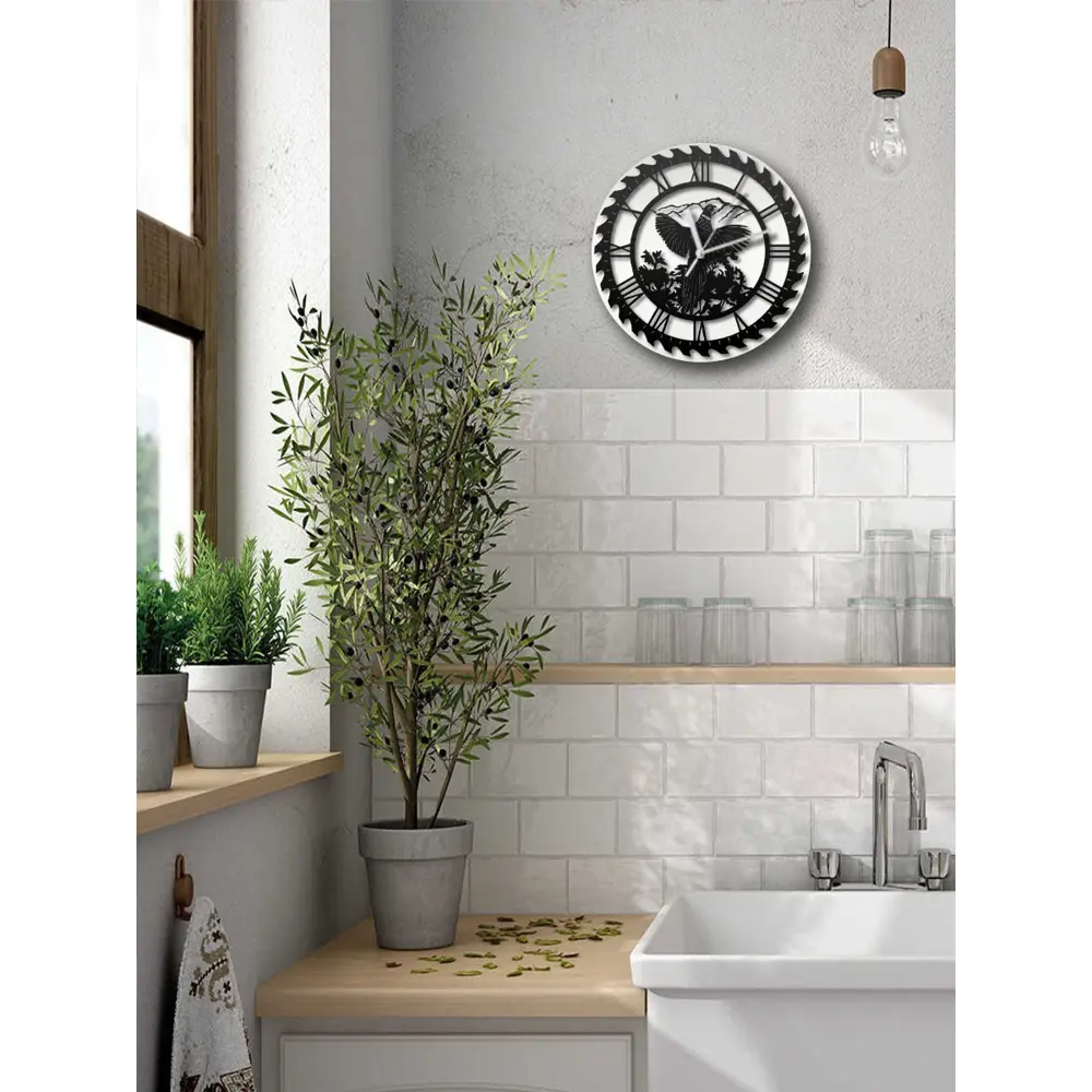 Фото 5 Настенные часы круглые 31 см Бруталити животные - 107 цвет черный