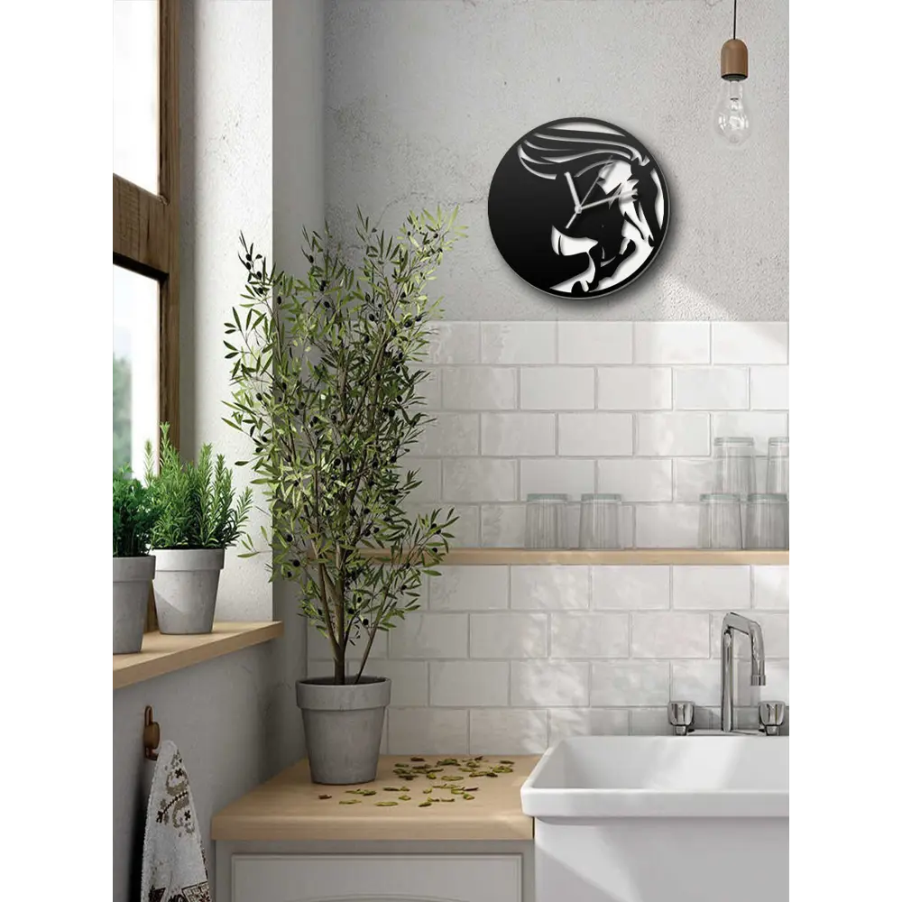 Фото 5 Настенные часы круглые 31 см Бруталити животные - 104 цвет черный