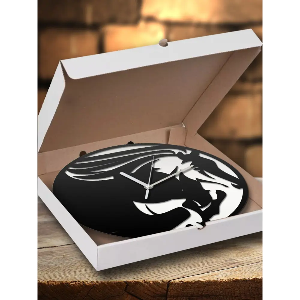 Фото 3 Настенные часы круглые 31 см Бруталити животные - 104 цвет черный