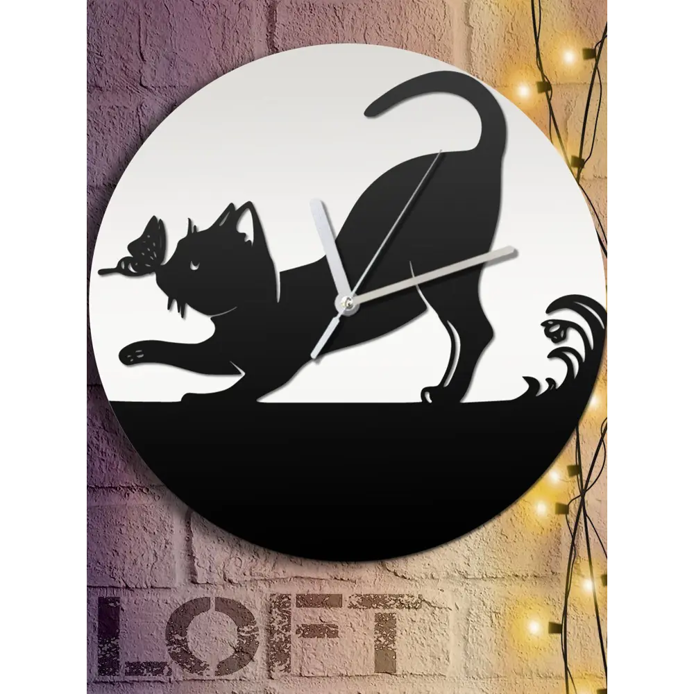 Фото 6 Настенные часы круглые 31 см Бруталити Животные - 354 цвет черный