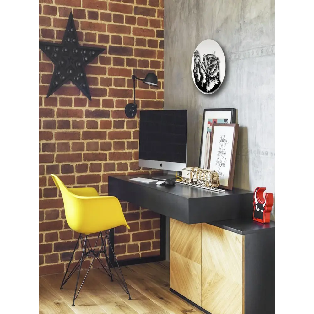 Фото 4 Настенные часы круглые 31 см Бруталити животные - 39 цвет черный