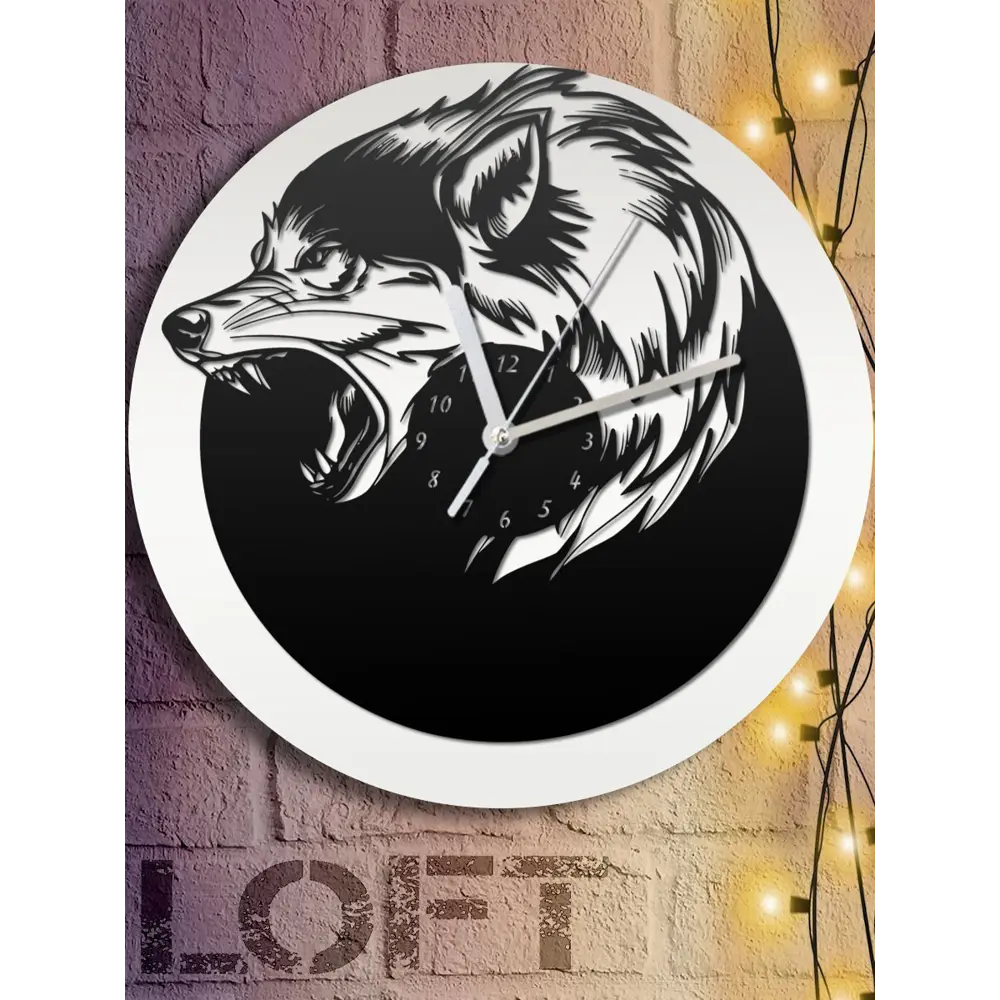 Фото 6 Настенные часы круглые 31 см Бруталити животные - 45 цвет черный