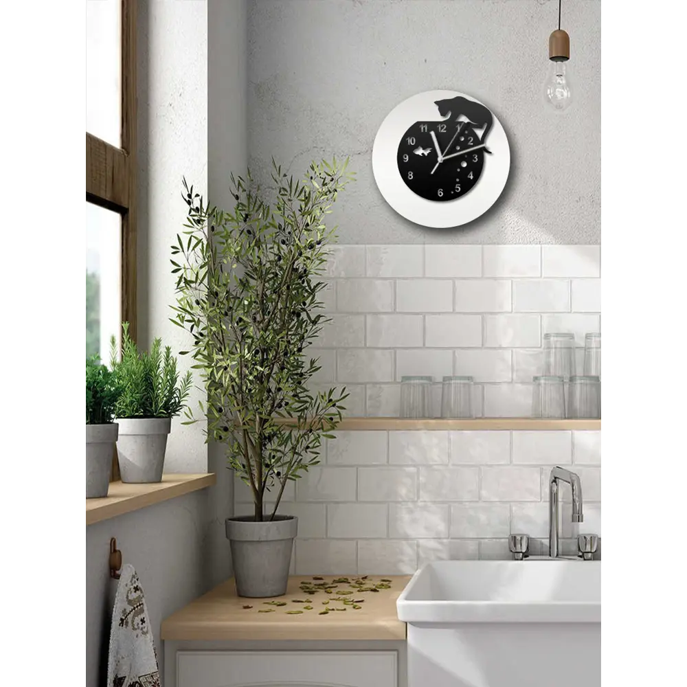 Фото 5 Настенные часы круглые 31 см Бруталити животные - 59 цвет черный