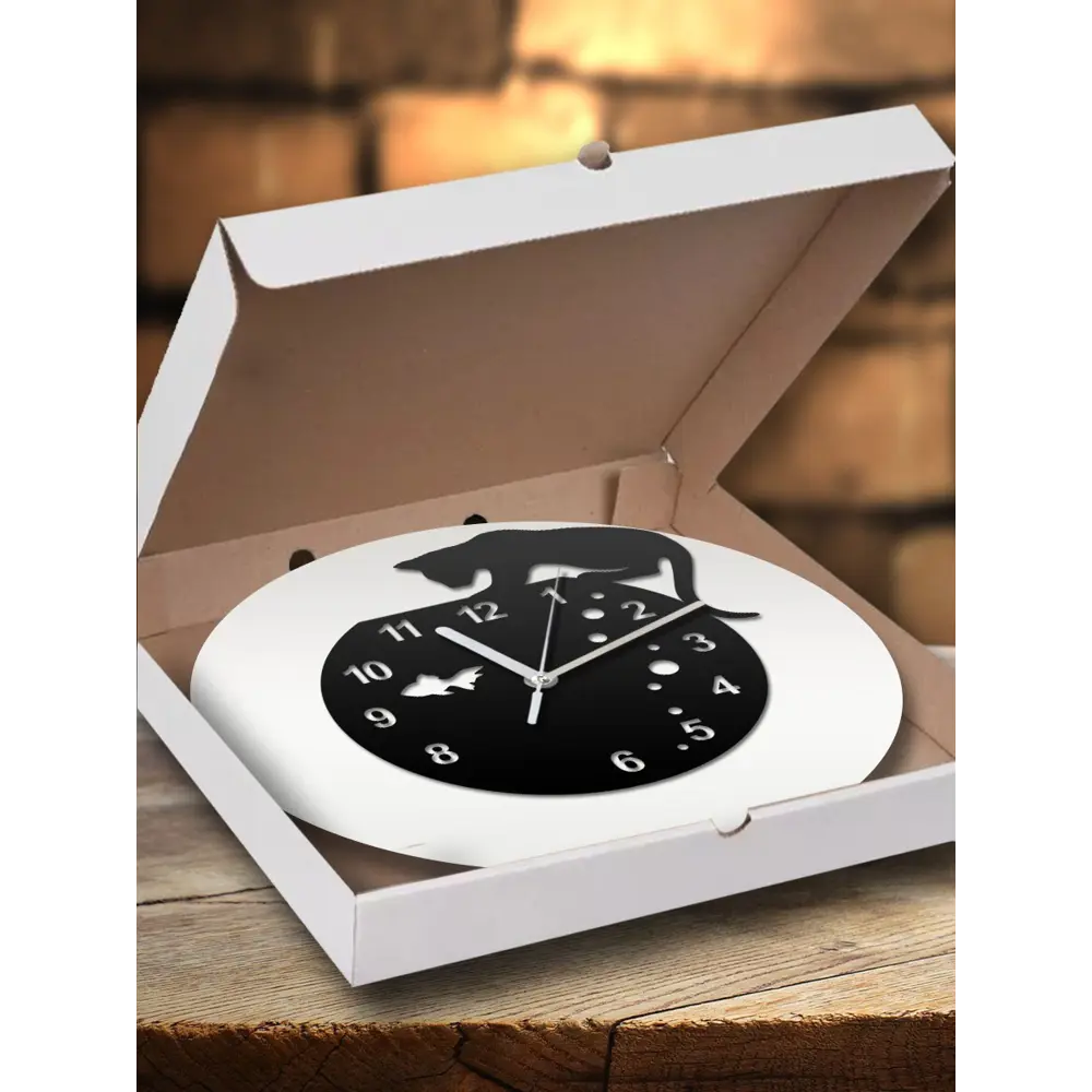 Фото 3 Настенные часы круглые 31 см Бруталити животные - 59 цвет черный