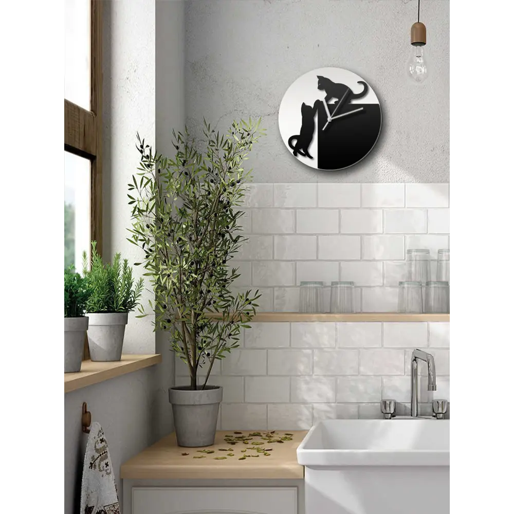 Фото 5 Настенные часы круглые 31 см Бруталити животные - 47 цвет черный