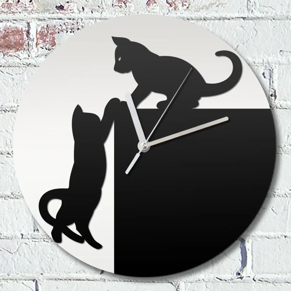 Фото Настенные часы круглые 31 см Бруталити животные - 47 цвет черный