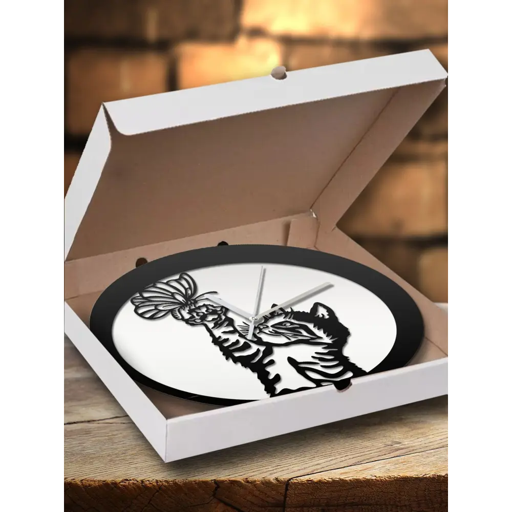 Фото 3 Настенные часы круглые 31 см Бруталити животные - 56 цвет черный Фото 3 Настенные часы круглые 31 см Бруталити животные - 56 цвет черный