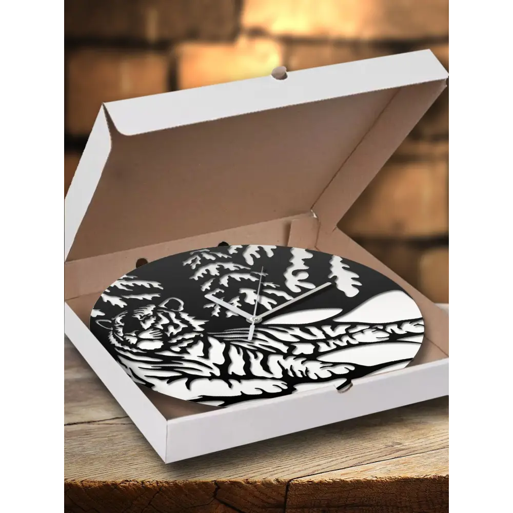 Фото 3 Настенные часы круглые 31 см Бруталити животные - 80 цвет черный