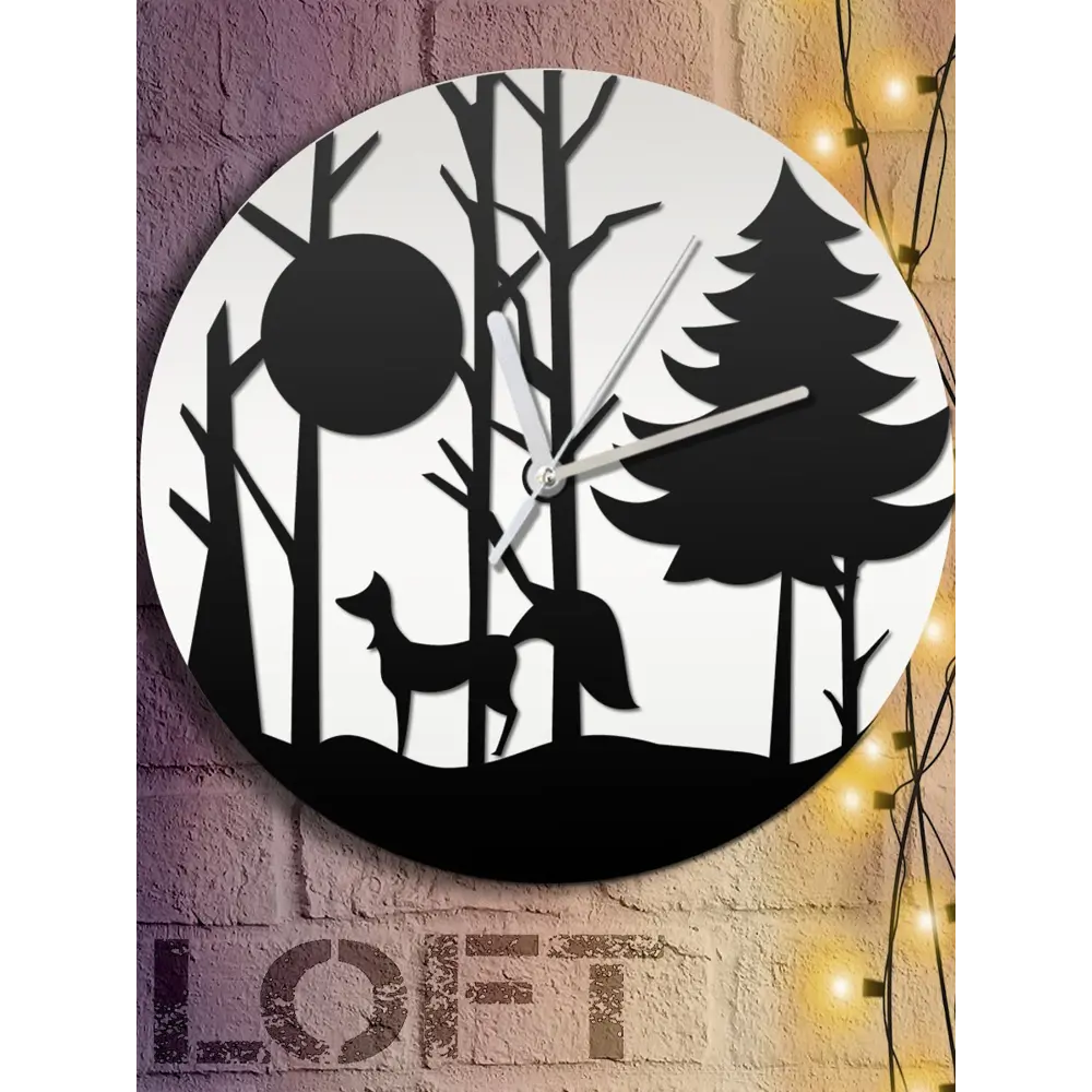 Фото 6 Настенные часы круглые 31 см Бруталити животные - 73 цвет черный