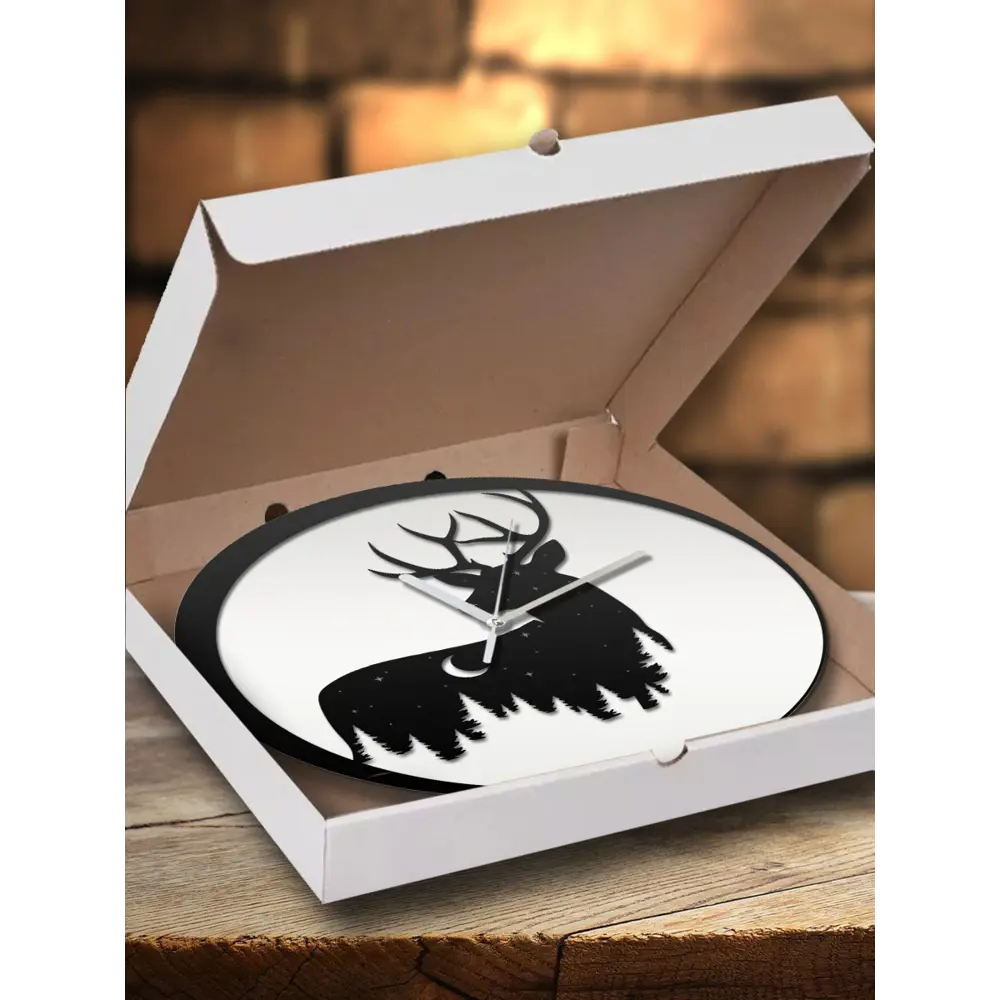 Фото 3 Настенные часы круглые 31 см Бруталити животные - 79 цвет черный