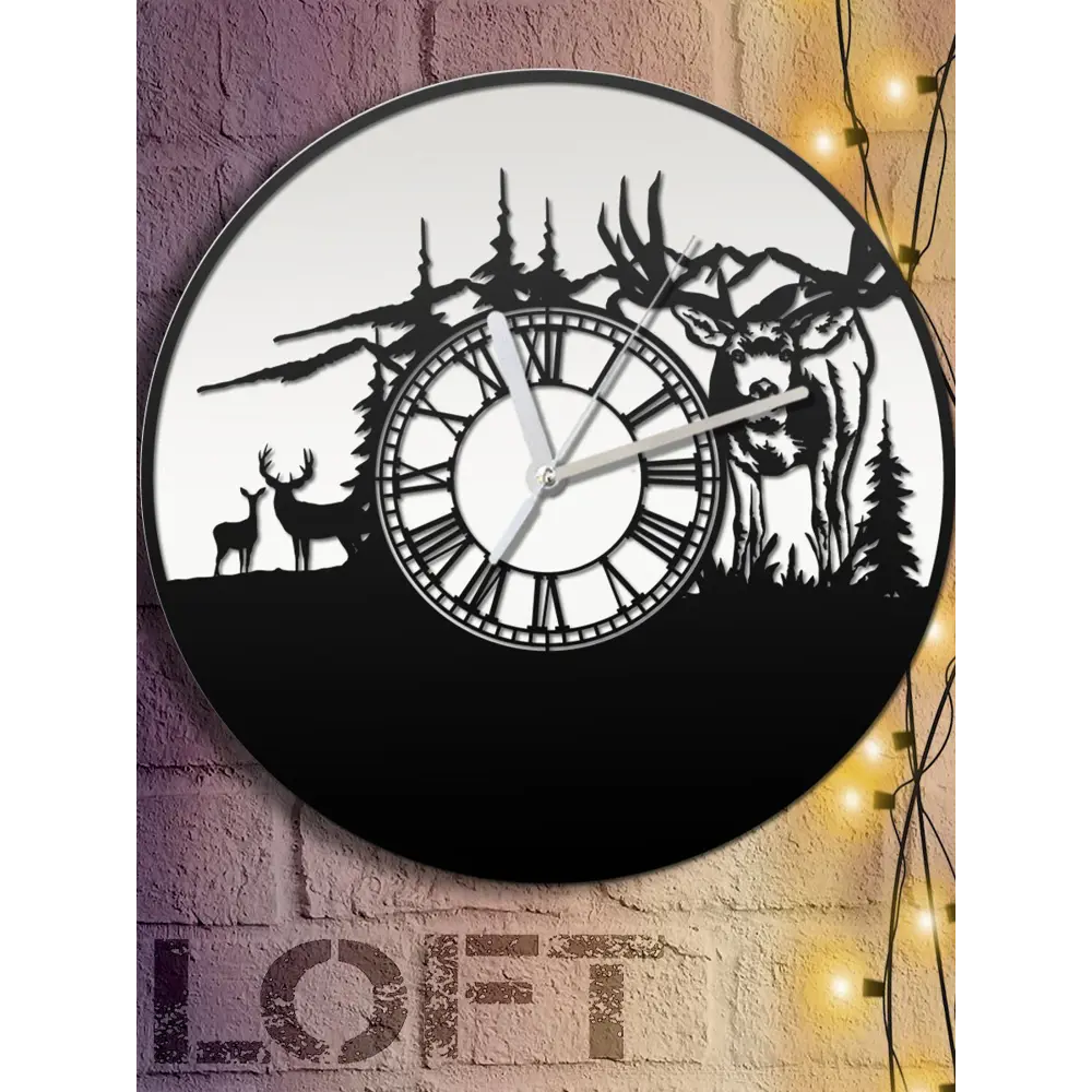 Фото 6 Настенные часы круглые 31 см Бруталити животные - 71 цвет черный