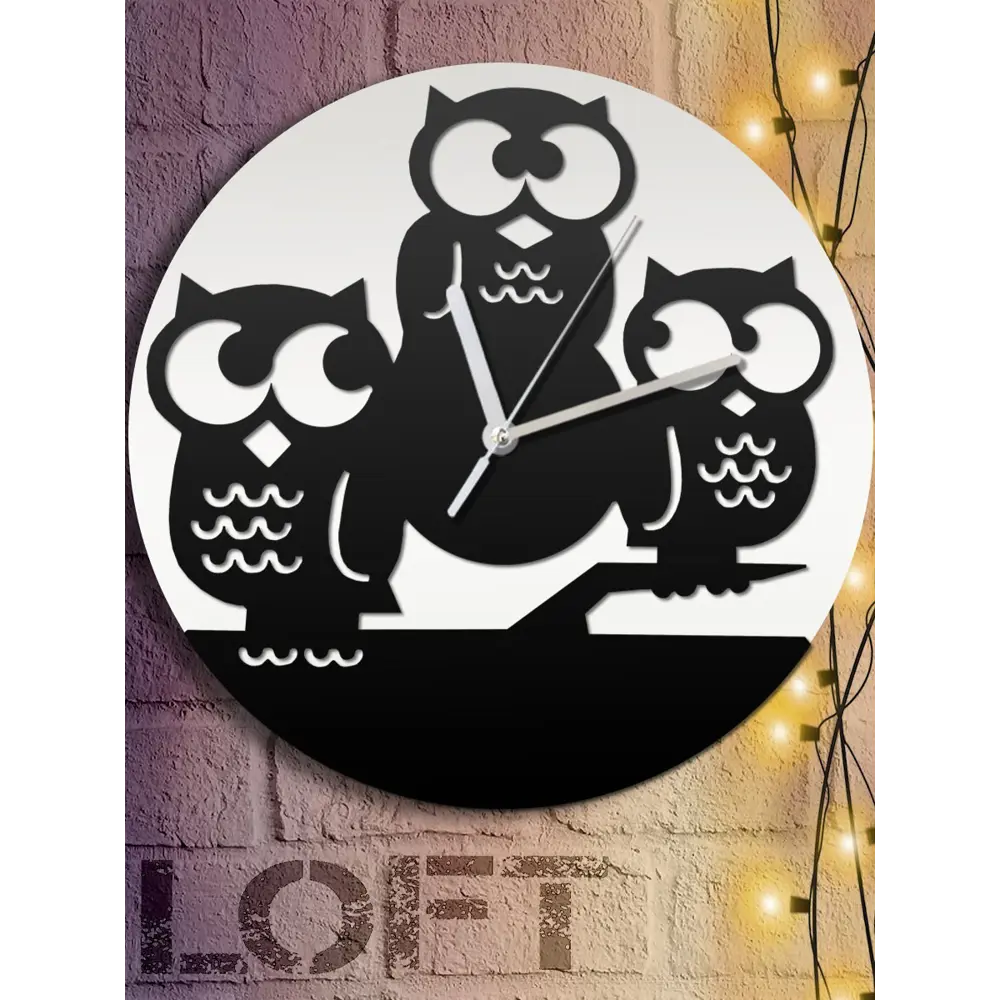 Фото 6 Настенные часы круглые 31 см Бруталити животные - 83 цвет черный