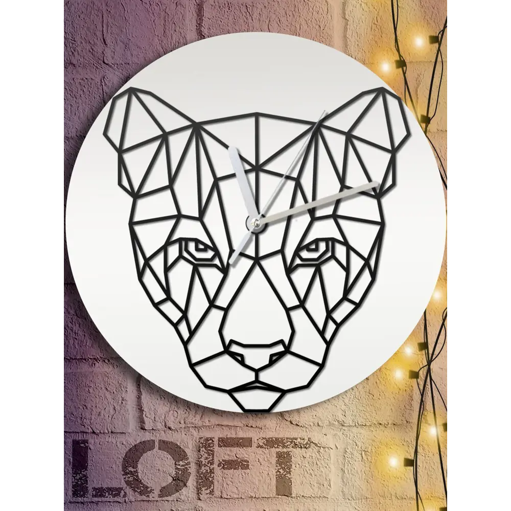Фото 6 Настенные часы круглые 31 см Бруталити животные - 85 цвет черный