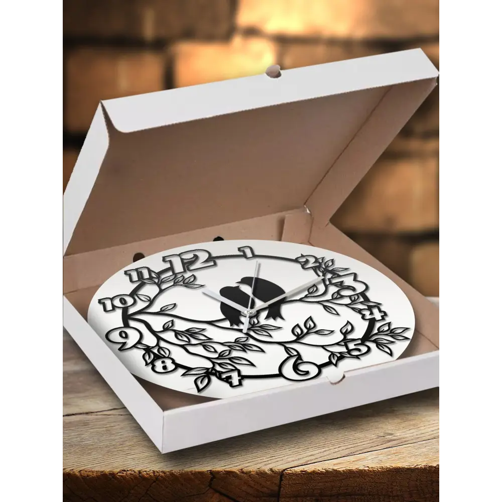 Фото 3 Настенные часы круглые 31 см Бруталити животные - 87 цвет черный