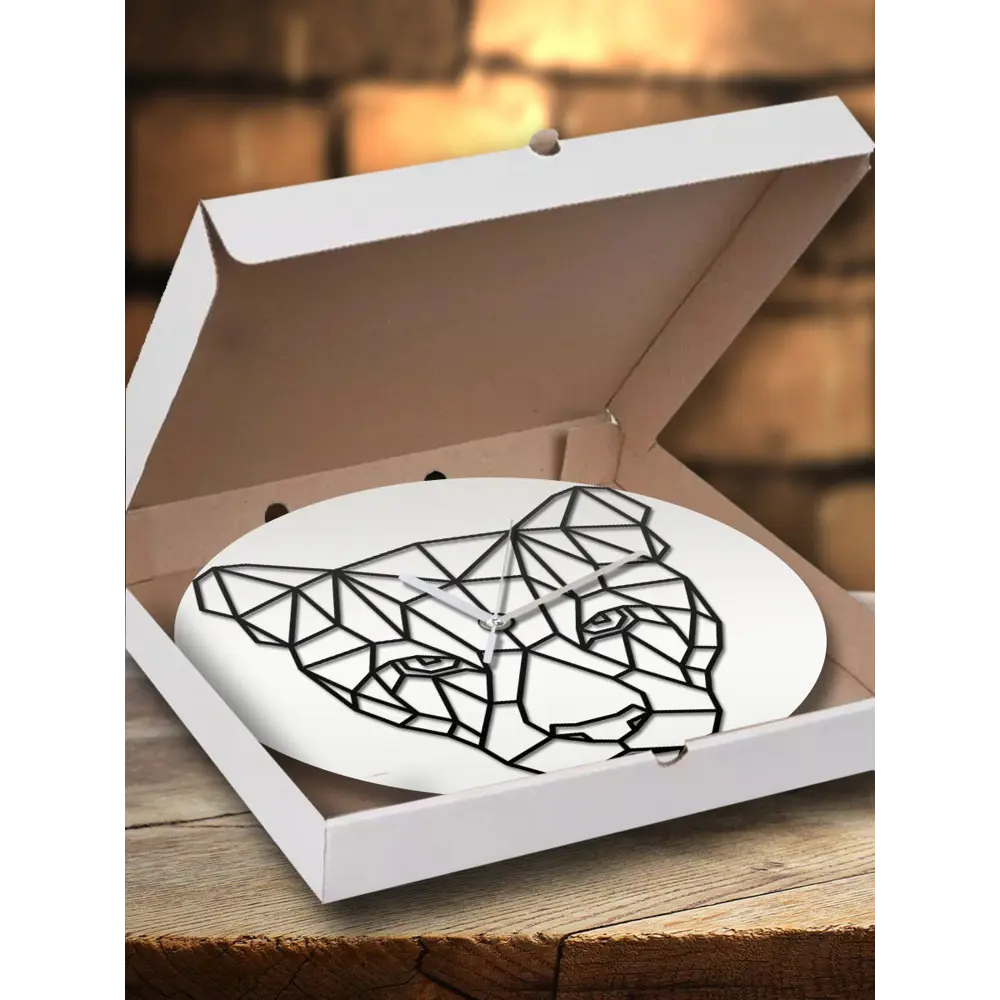 Фото 3 Настенные часы круглые 31 см Бруталити животные - 85 цвет черный