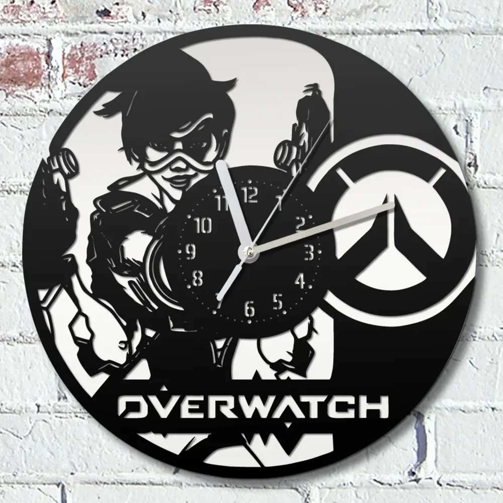 Фото Настенные часы круглые 31 см Бруталити игры овервотч overwatch - 471 цвет черный