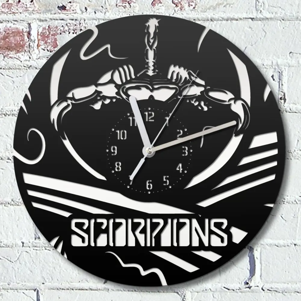 Фото Настенные часы круглые 31 см Бруталити музыка скорпионс scorpions - 538 цвет черный Фото Настенные часы круглые 31 см Бруталити музыка скорпионс scorpions - 538 цвет черный