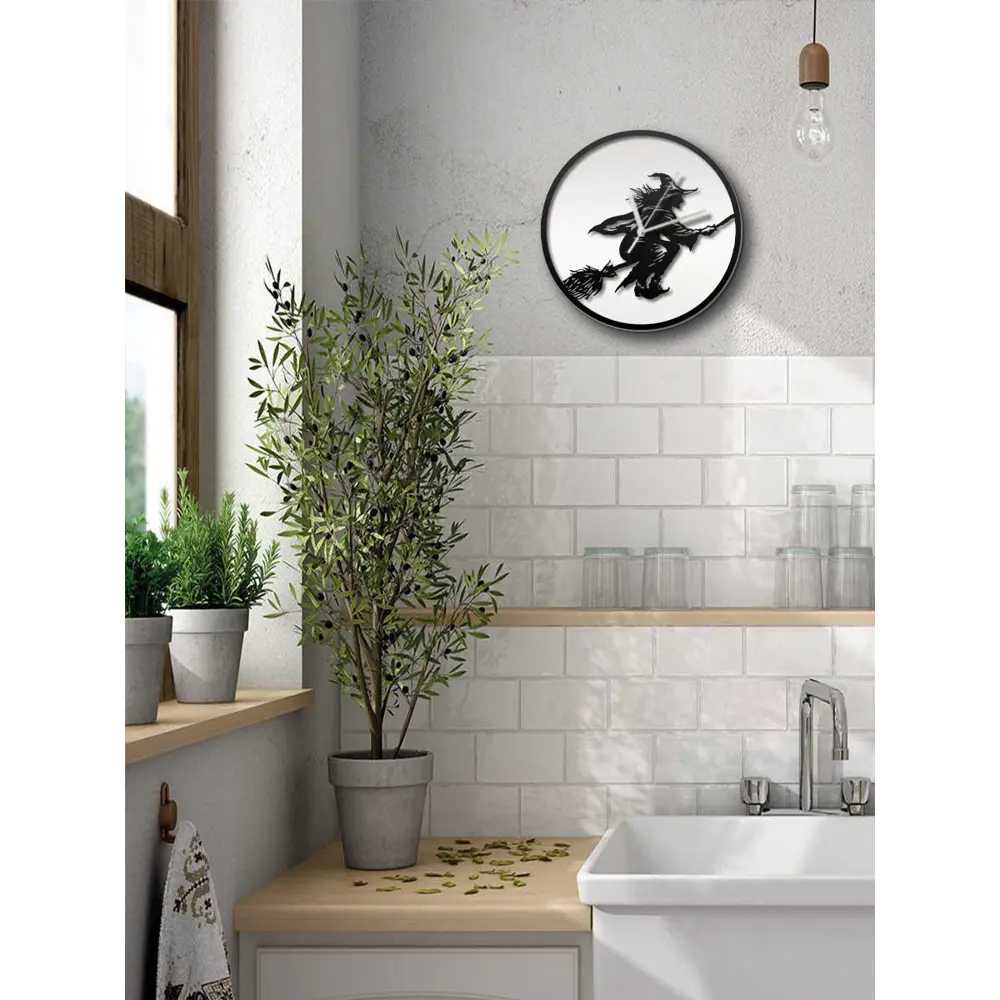 Фото 5 Настенные часы круглые 31 см Бруталити хеллоуин - 155 цвет черный Фото 5 Настенные часы круглые 31 см Бруталити хеллоуин - 155 цвет черный