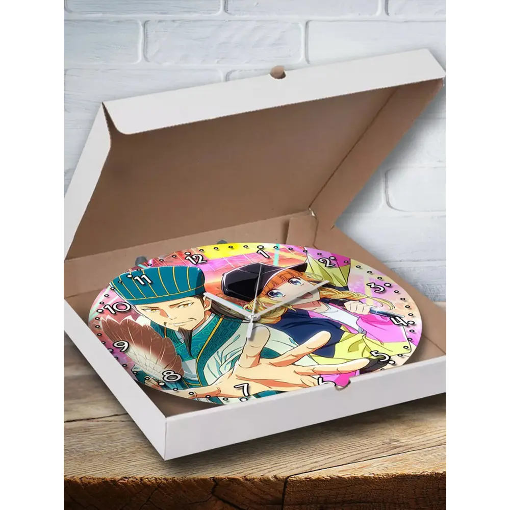 Фото 3 Настенные часы круглые 27 см Бруталити аниме Paripi Koumei - 3622 цвет черный