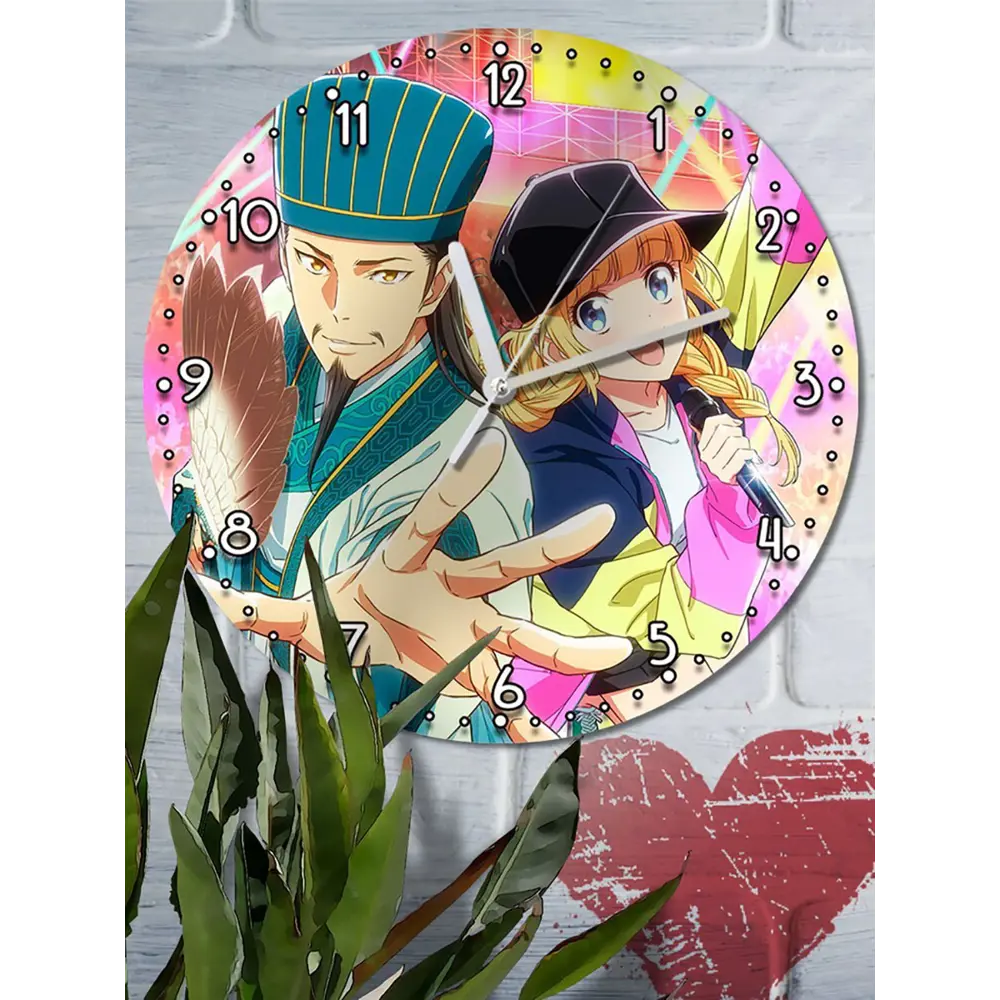 Фото 6 Настенные часы круглые 27 см Бруталити аниме Paripi Koumei - 3622 цвет черный