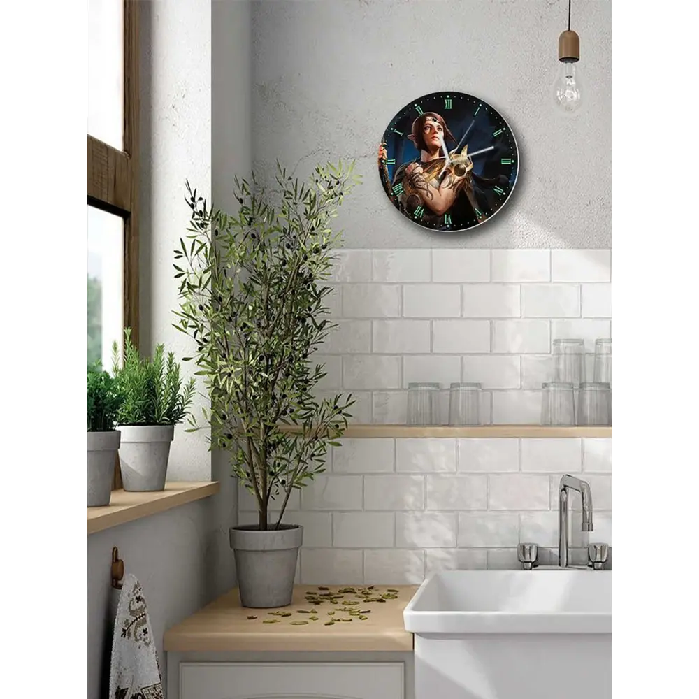 Фото 4 Настенные часы круглые 27 см Бруталити игра Baldurs Gate 3 - 9075 цвет черный Фото 4 Настенные часы круглые 27 см Бруталити игра Baldurs Gate 3 - 9075 цвет черный