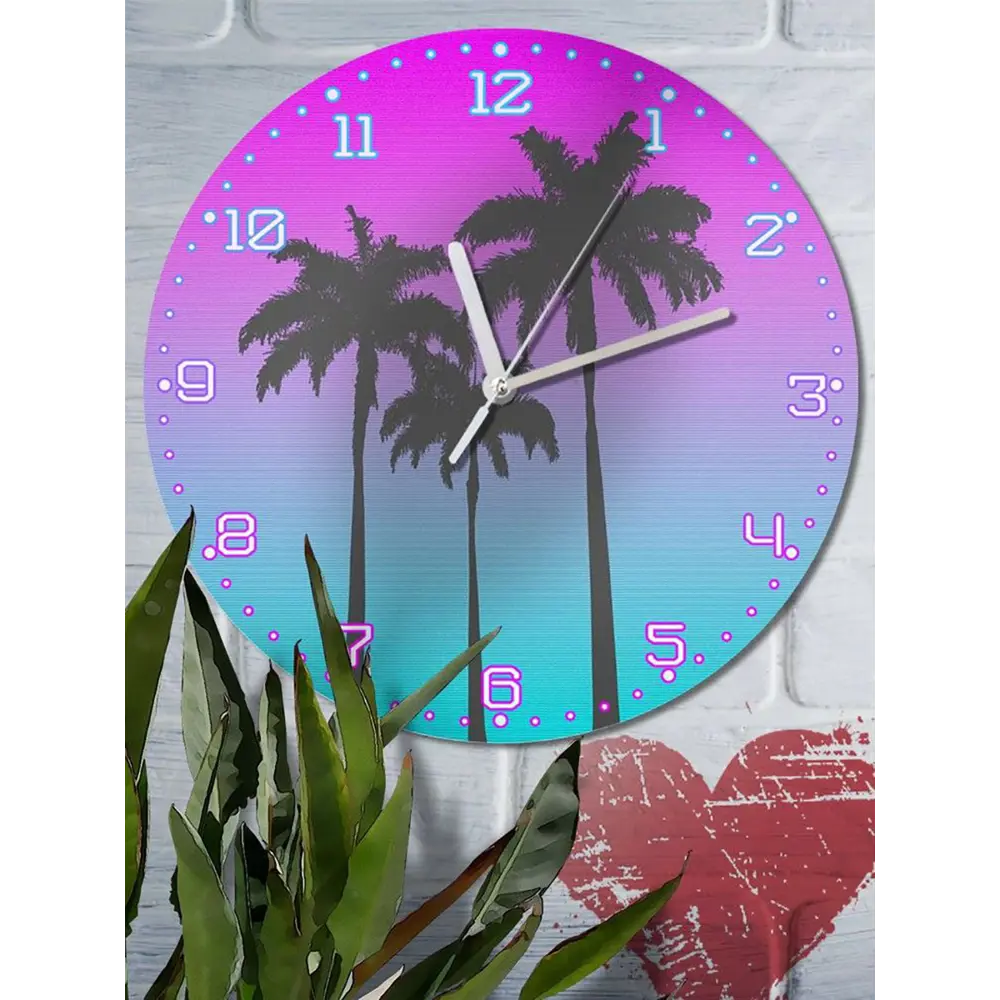 Фото 6 Настенные часы круглые 27 см Бруталити Игры Hotline Miami - 7242 цвет черный