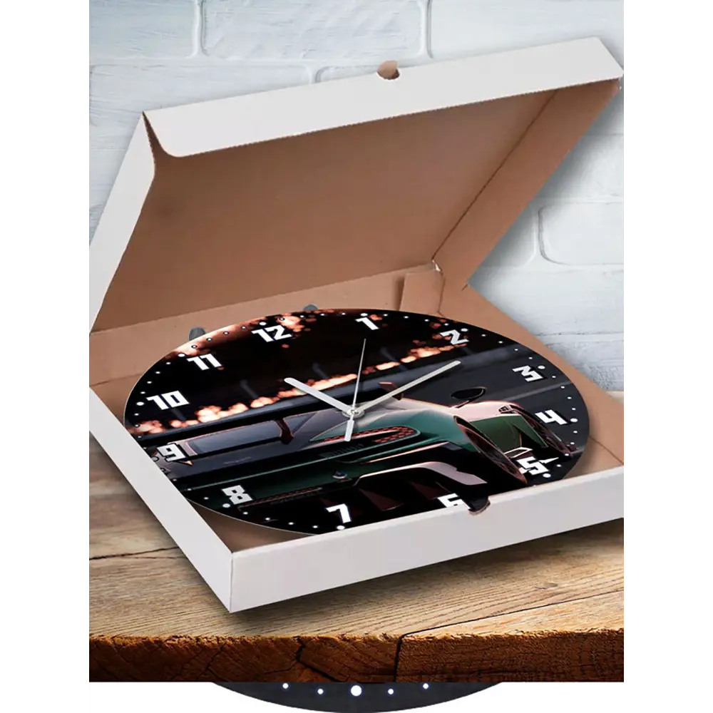 Фото 3 Настенные часы круглые 27 см Бруталити Forza Motorsport 7 2878 цвет черный