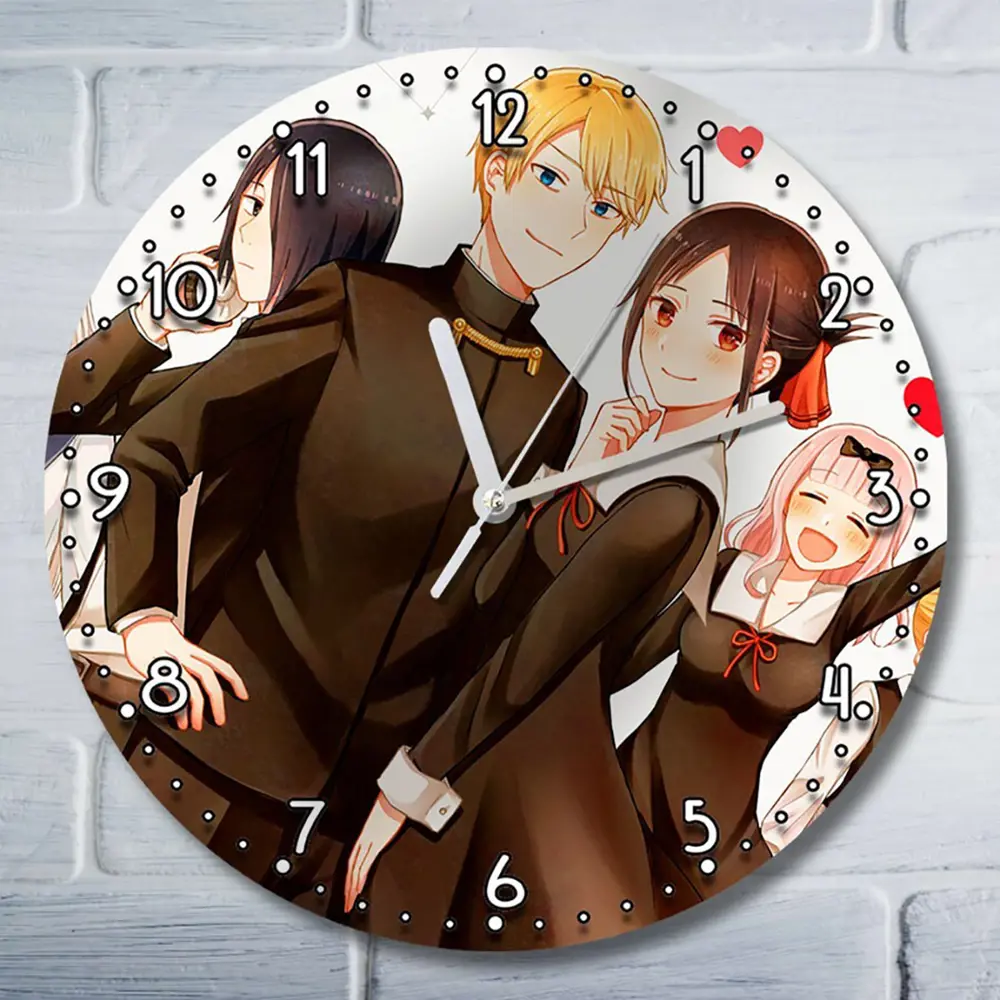 Фото Настенные часы круглые 27 см Бруталити аниме Kaguya-sama Love is War - 3685 цвет черный Фото Настенные часы круглые 27 см Бруталити аниме Kaguya-sama Love is War - 3685 цвет черный