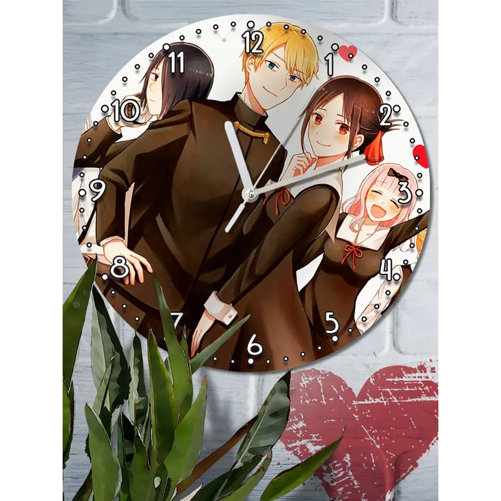 Фото 6 Настенные часы круглые 27 см Бруталити аниме Kaguya-sama Love is War - 3685 цвет черный Фото 6 Настенные часы круглые 27 см Бруталити аниме Kaguya-sama Love is War - 3685 цвет черный