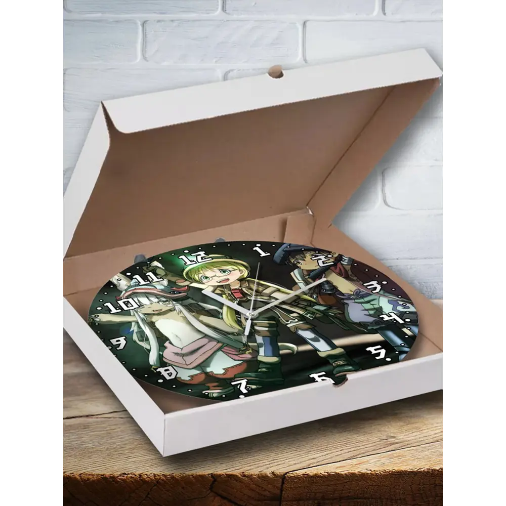 Фото 3 Настенные часы круглые 27 см Бруталити аниме Made in Abyss 2 - 3536 цвет черный