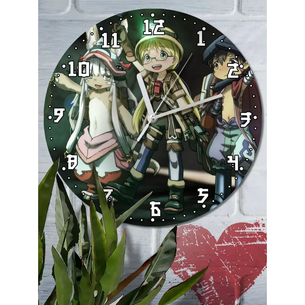 Фото 6 Настенные часы круглые 27 см Бруталити аниме Made in Abyss 2 - 3536 цвет черный