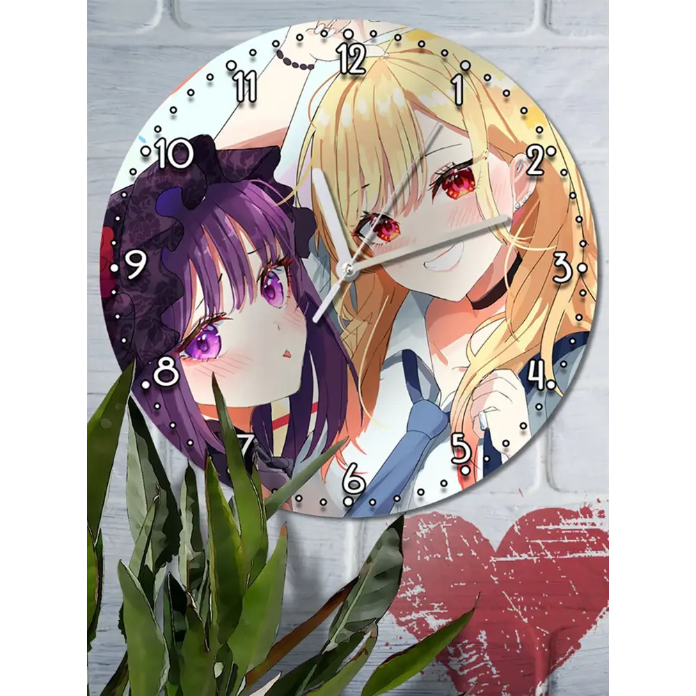 Фото 6 Настенные часы круглые 27 см Бруталити аниме My Dress-Up Darling - 3547 цвет черный