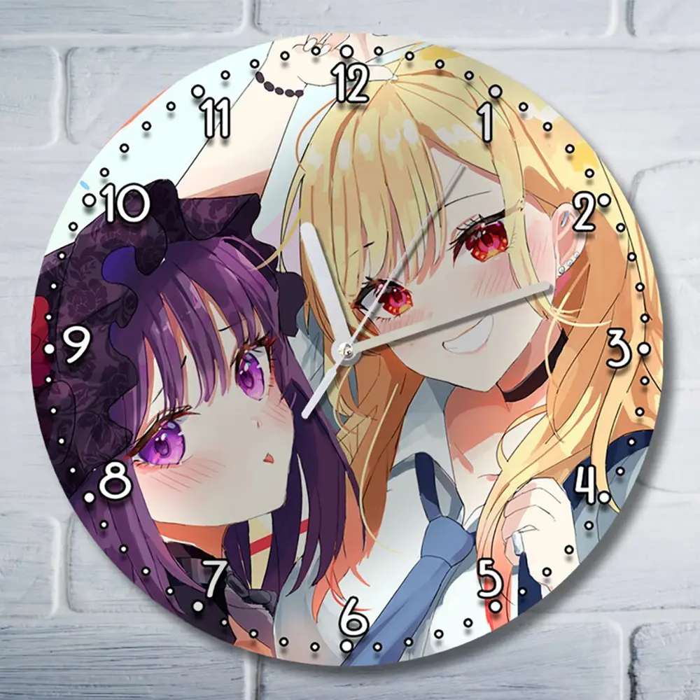 Фото Настенные часы круглые 27 см Бруталити аниме My Dress-Up Darling - 3547 цвет черный