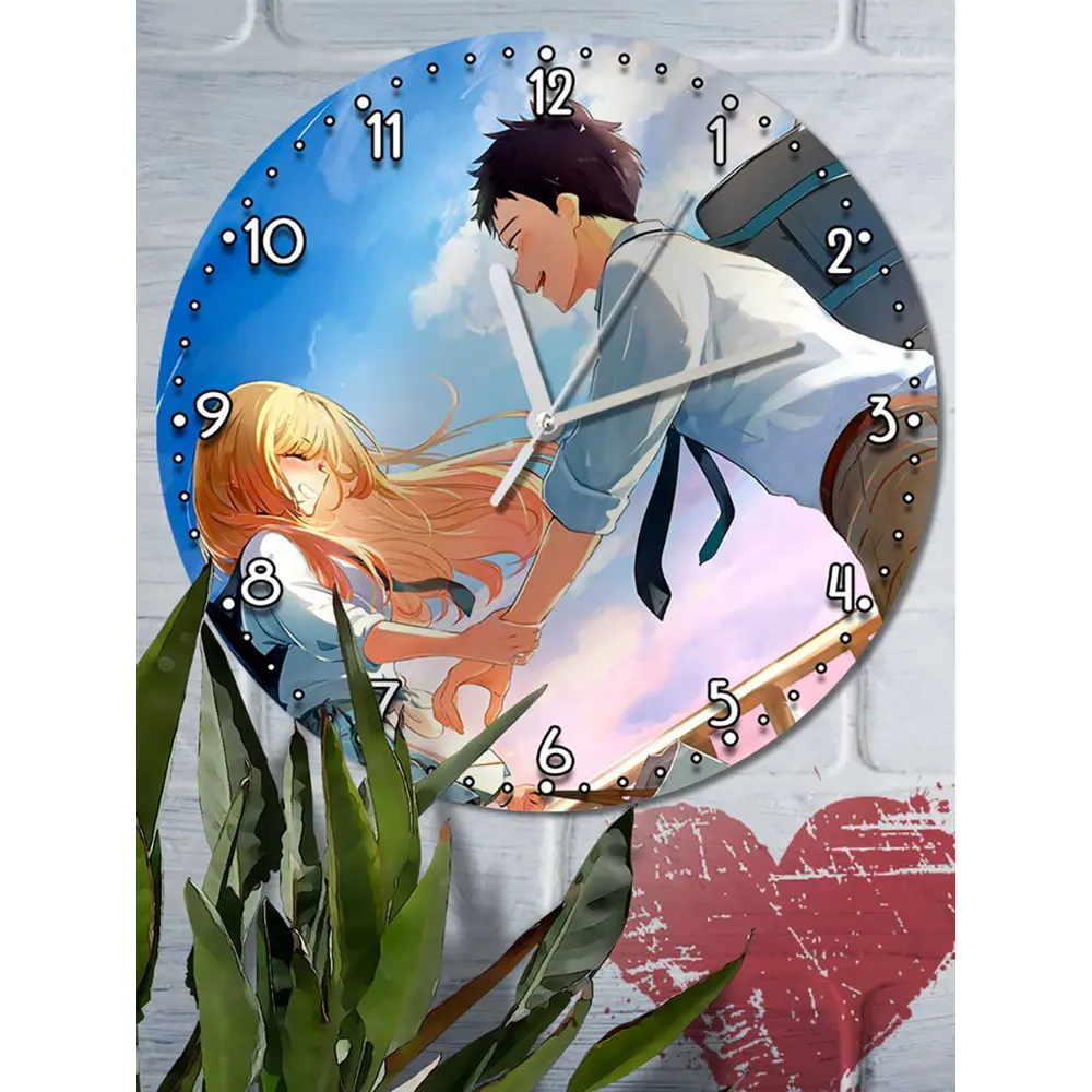 Фото 6 Настенные часы круглые 27 см Бруталити аниме My Dress-Up Darling - 3548 цвет черный