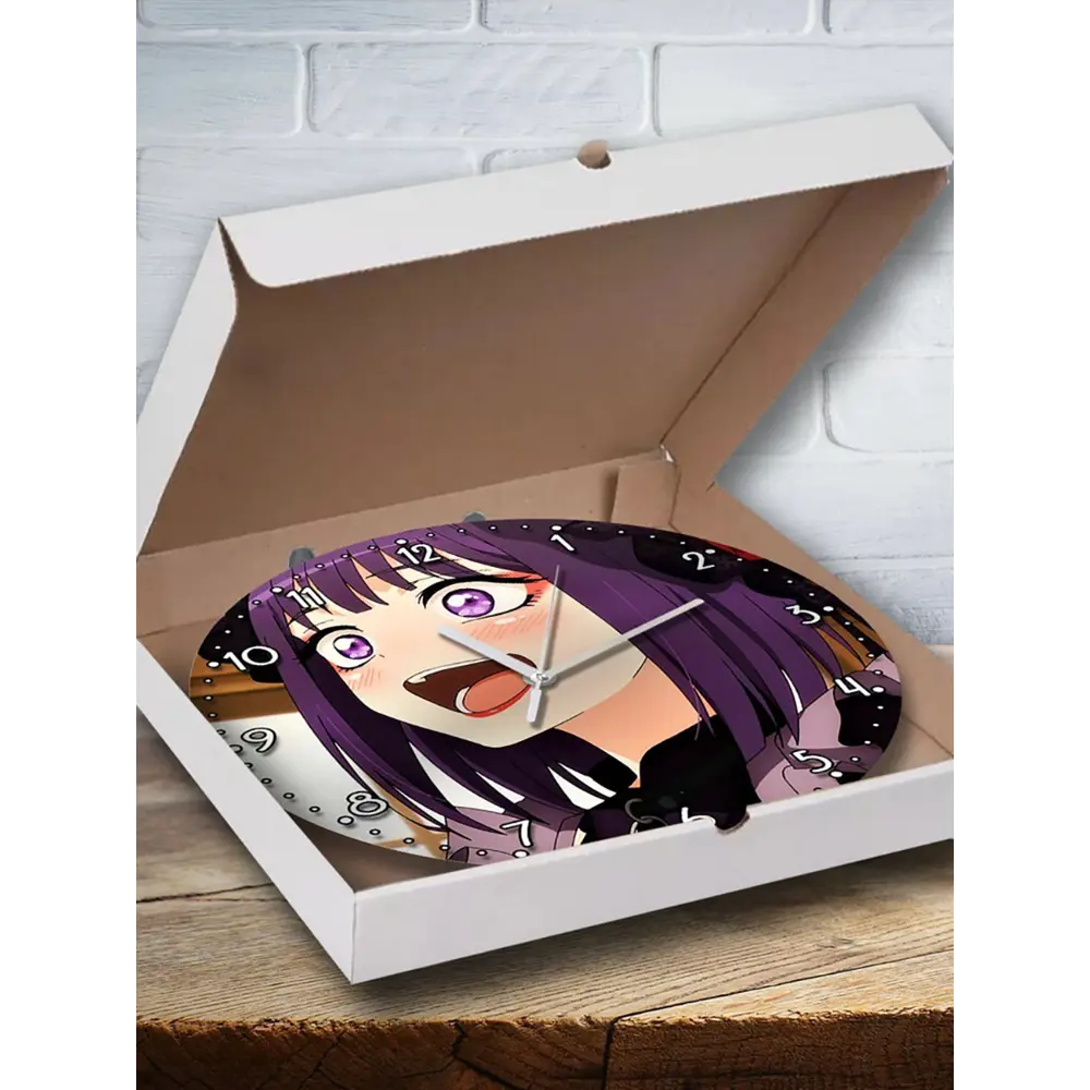 Фото 3 Настенные часы круглые 27 см Бруталити аниме My Dress-Up Darling - 3549 цвет черный