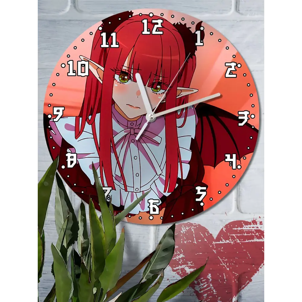 Фото 6 Настенные часы круглые 27 см Бруталити аниме My Dress-Up Darling - 3565 цвет черный