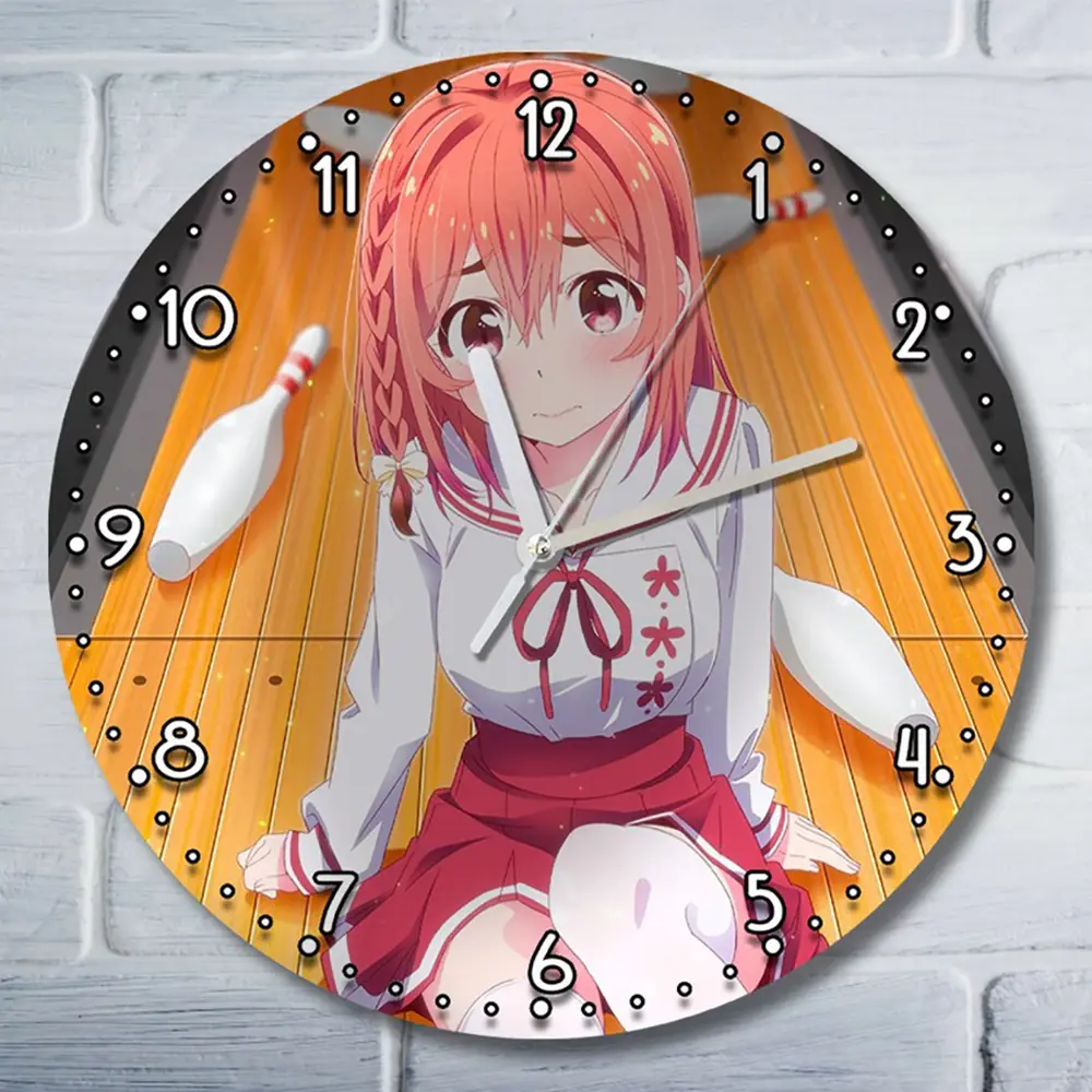 Фото Настенные часы круглые 27 см Бруталити аниме Rent-A-Girlfriend 2 - 3675 цвет черный Фото Настенные часы круглые 27 см Бруталити аниме Rent-A-Girlfriend 2 - 3675 цвет черный
