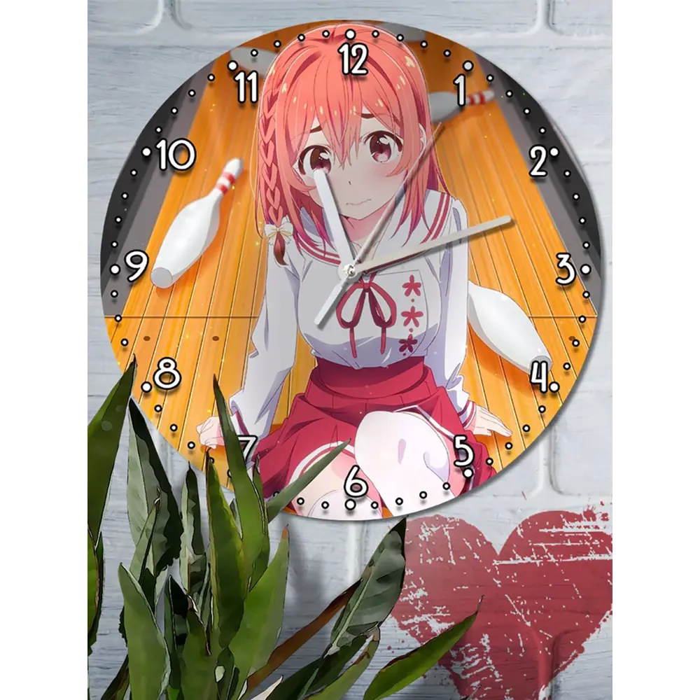 Фото 6 Настенные часы круглые 27 см Бруталити аниме Rent-A-Girlfriend 2 - 3675 цвет черный Фото 6 Настенные часы круглые 27 см Бруталити аниме Rent-A-Girlfriend 2 - 3675 цвет черный