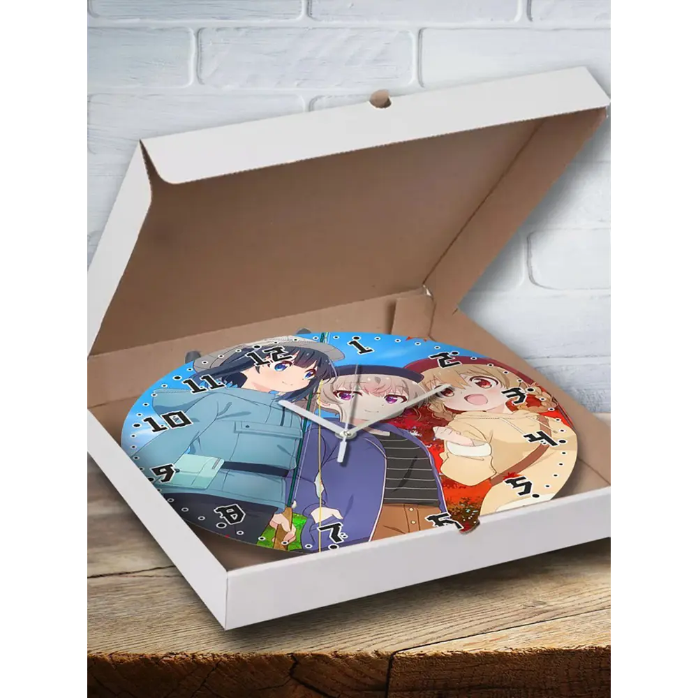 Фото 3 Настенные часы круглые 27 см Бруталити аниме Slow Loop - 3659 цвет черный