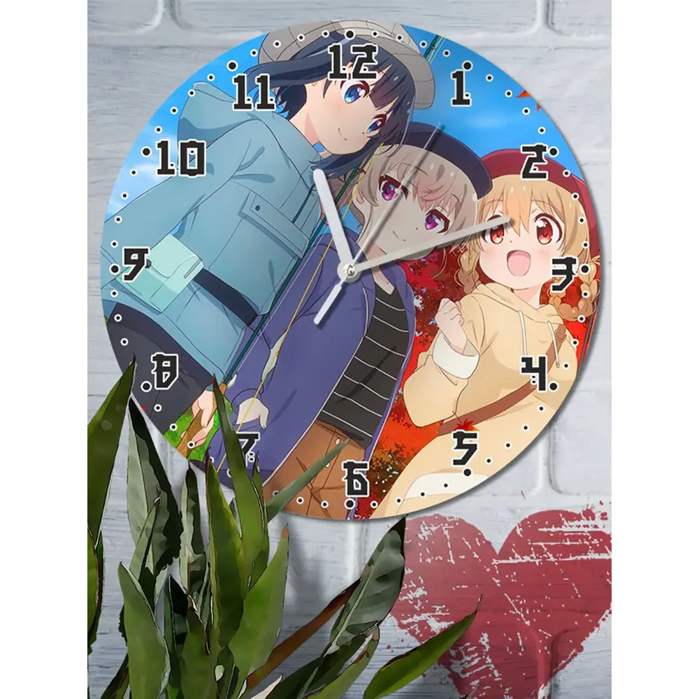 Фото 6 Настенные часы круглые 27 см Бруталити аниме Slow Loop - 3659 цвет черный