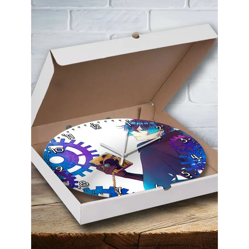 Фото 3 Настенные часы круглые 27 см Бруталити аниме The Case Study of Vanitas - 3631 цвет черный