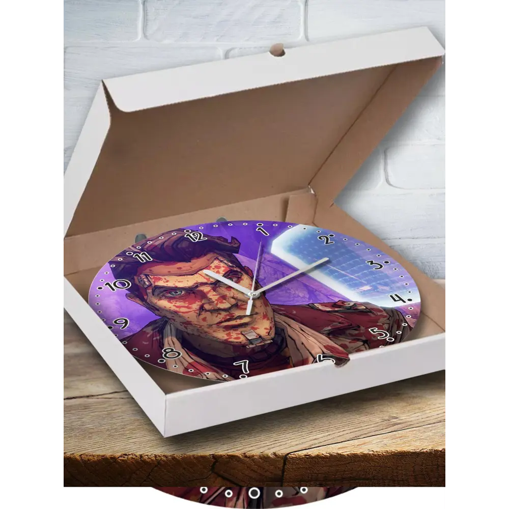 Фото Настенные часы круглые 27 см Бруталити игры Borderlands The Pre-Sequel - 3460 цвет черный