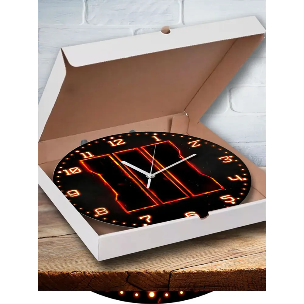 Фото 3 Настенные часы круглые 27 см Бруталити игры Call Of Duty Black Ops 3 5142 цвет черный