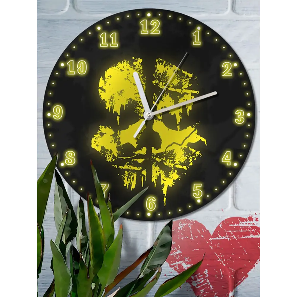 Фото 6 Настенные часы круглые 27 см Бруталити Игры Call Of Duty Ghosts Eng 2910 цвет черный