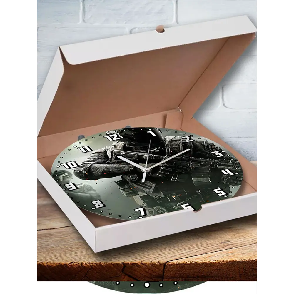 Фото 3 Настенные часы круглые 27 см Бруталити Игры Call of Duty Infinite Warfare 2926 цвет черный