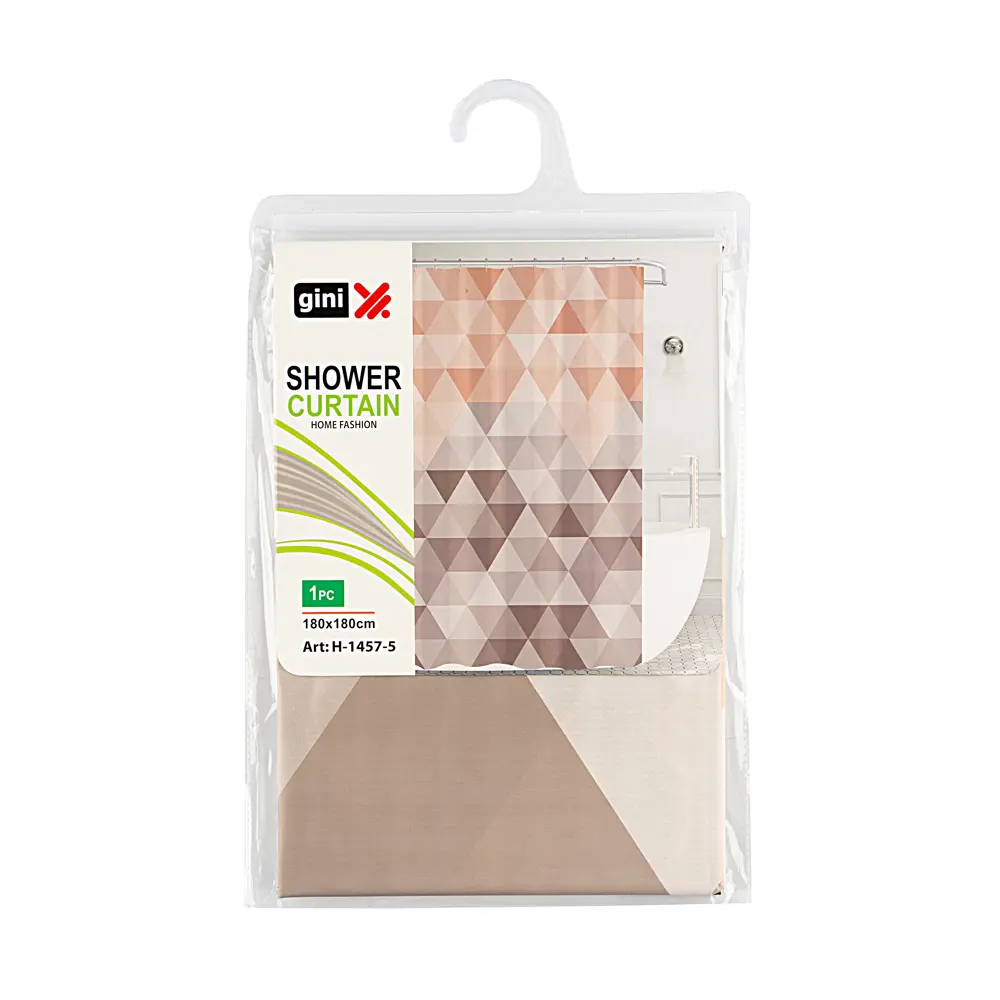 Фото 3 Шторка для ванной комнаты GINI Hx-1457-5 180x180см цвет коричневый Фото 3 Шторка для ванной комнаты GINI Hx-1457-5 180x180см цвет коричневый