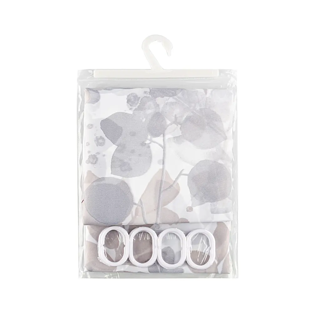 Фото 4 Шторка для ванной комнаты GINI АС-16-01 180x180см цвет серый/серебристый Фото 4 Шторка для ванной комнаты GINI АС-16-01 180x180см цвет серый/серебристый