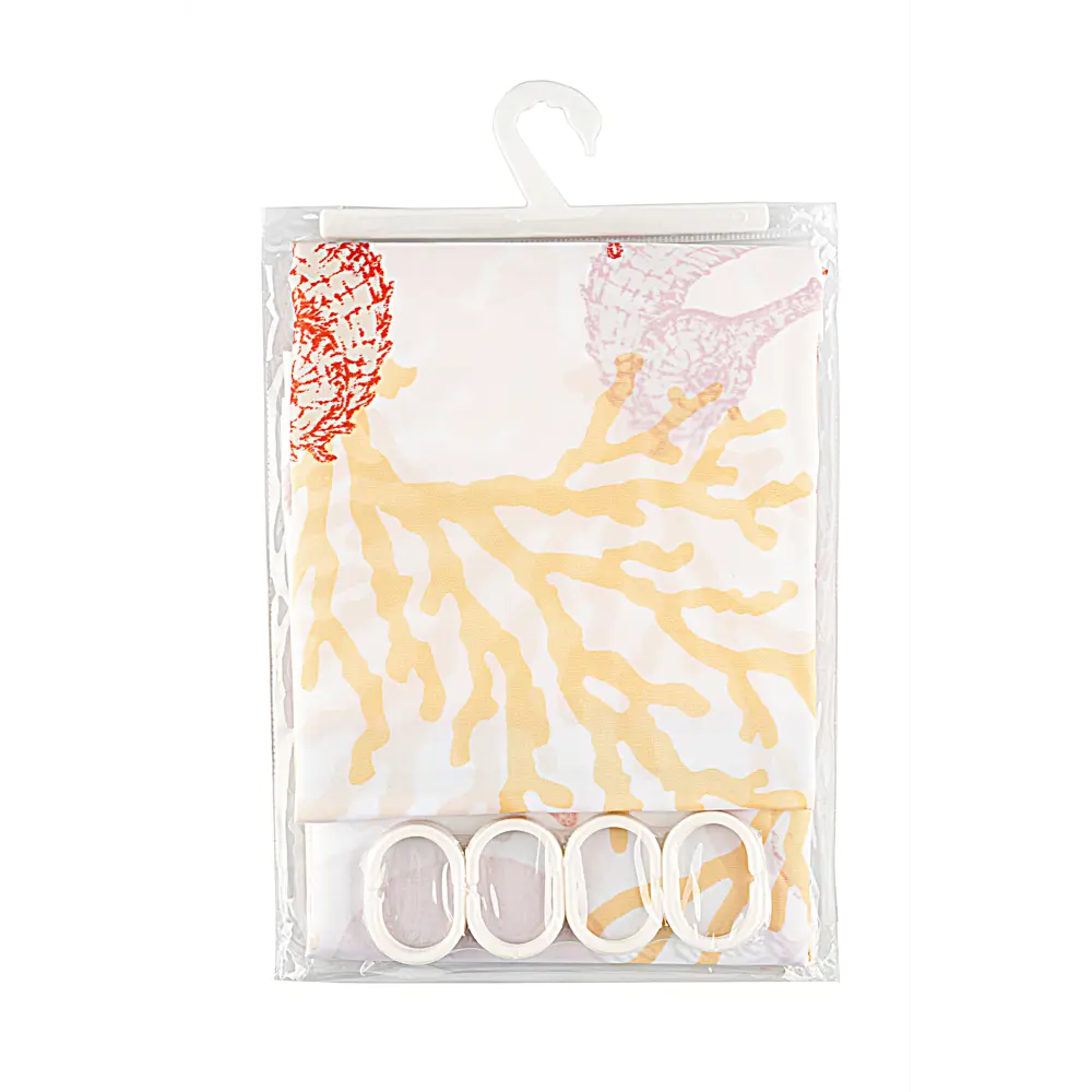 Фото 4 Шторка для ванной комнаты GINI АС-15-01 180x180см цвет оранжевый/медный